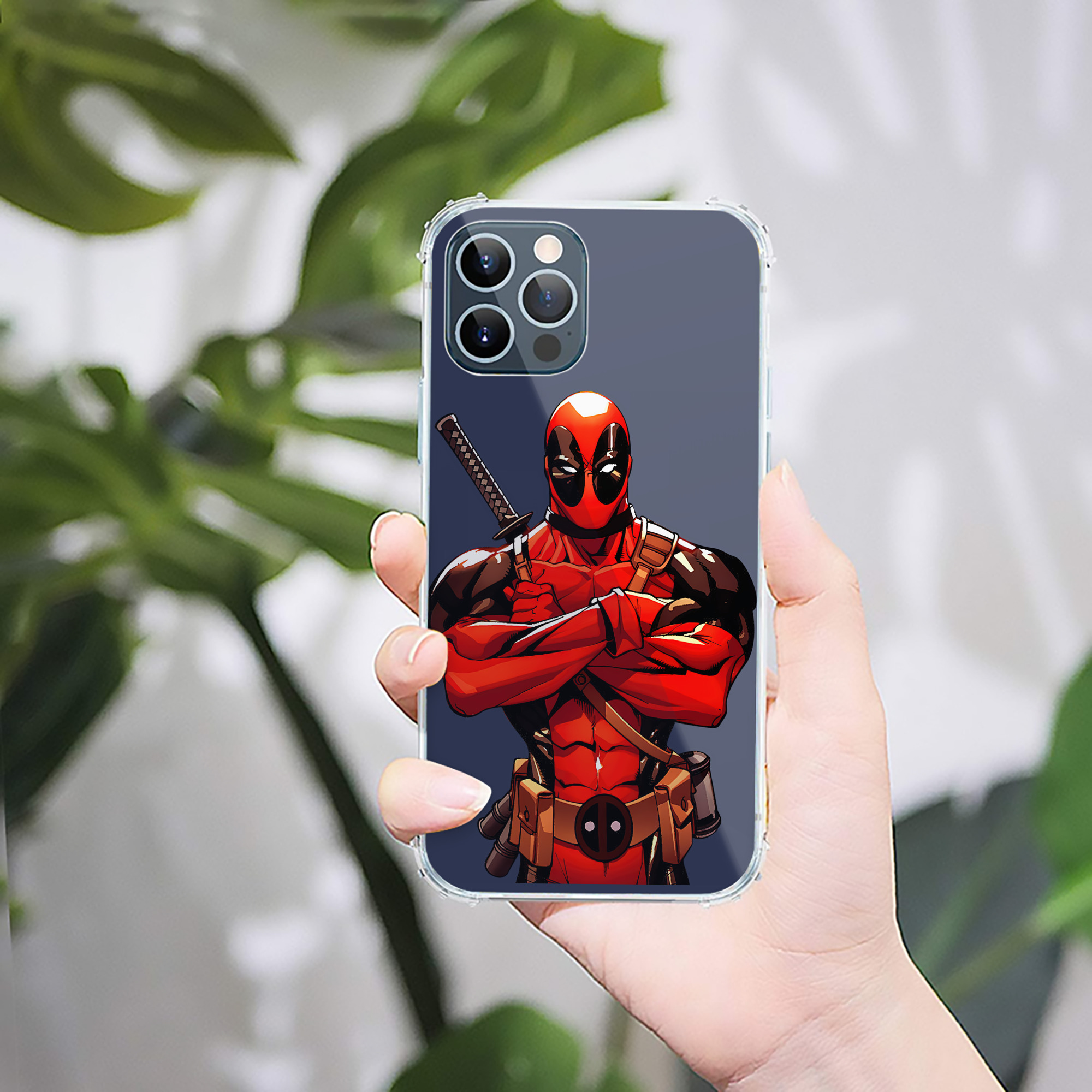 （画像用） Deadpool デッドプール 【iPhone 12シリーズ対応】透明スマホケース（クリアソフトケース）
